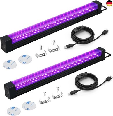 UV Schwarzlicht Röhre 10W 2 Pack, 31cm Schwarzlicht LED Strip, 