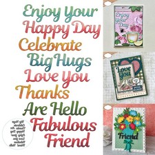 Big Words Metal Cutting Dies DIY Making Card Scrapbooking Embossed Album Crafts