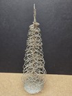 Pier 1 Imports Metal Wire Silver Glitter Christmas Tree Decoration with Star — photo 4