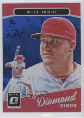 2017 Panini Donruss Optic Diamond Kings Blue Prizm 40/149 Mike Trout #13 0ws