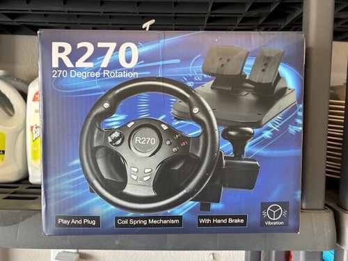 DOYO R270 Racing Wheel, 270° Steering Wheel w/ Pedals & Shifter, PC/PS4 ...