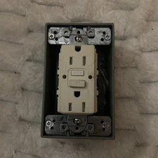 Taymac 20A GFCI Metal Box and GFCI Outlet 20 Amp - Wet Location Gray