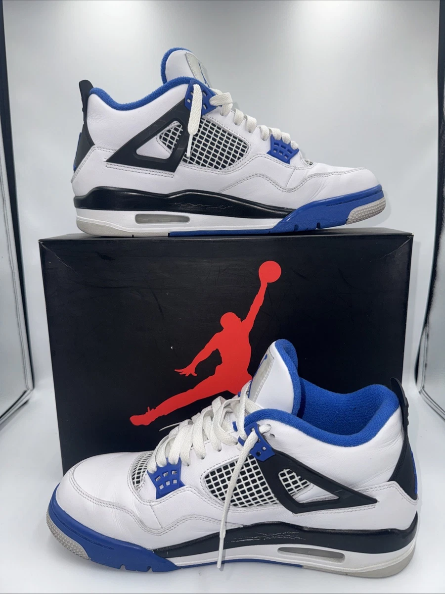 2017 Men’s Nike Air Jordan IV 4 Motorsports Royal White Size 8 Used Rare OG Jordan 4 Retro White 2017 for Sale | Authenticity Guaranteed  main image 4
