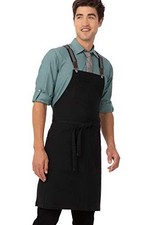 Unisex Berkeley Bib Apron One Size Jet Black Bib Apron
