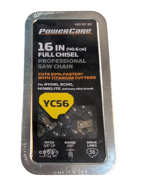 PowerCare 16  Full Chisel Professional Chainsaw Chain YC56 Sealed