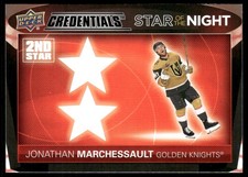 2021-22 UD Credentials #2S-1 Jonathan Marchessault Star of the Night: 2nd Star