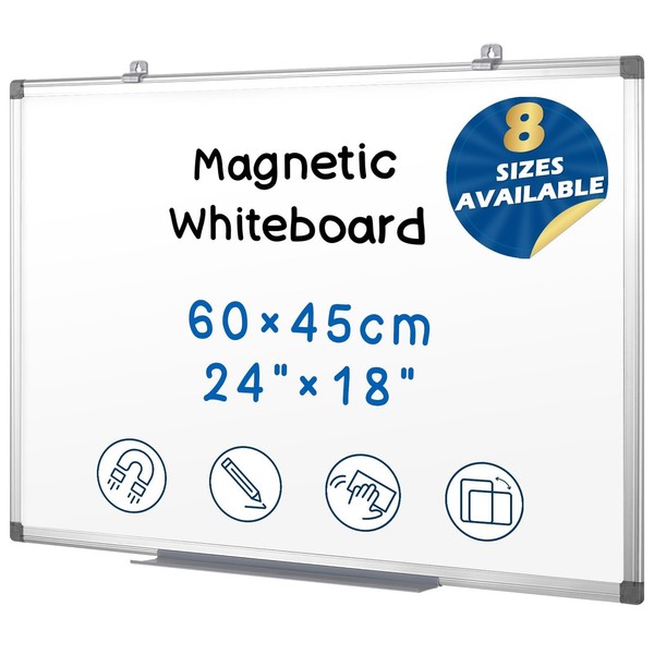 Whiteboard Magnetisch Aluminiumrahmen BüRo Home-Office Klassenzimmer 60X45Cm-image