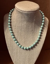 Moonstone Colored Faux Pearl Necklace