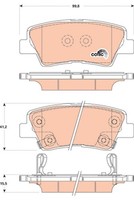 TRW BremsbeläGe GDB3494 Hyundai I10 (IA)(2013->) 1,0 - 49Kw 65PS (Gpl)