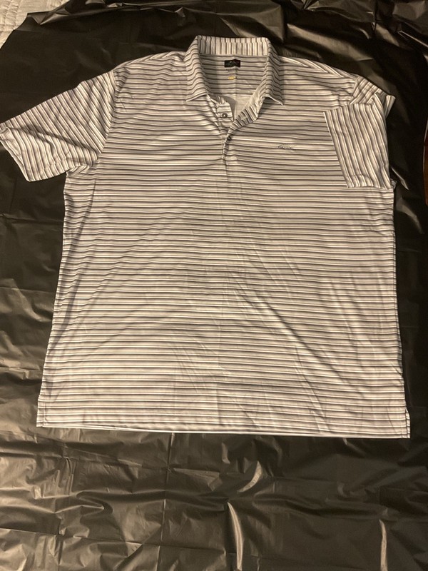 Greg Norman Play Dry Mens Classic Shark Polo - Stripe XXXL 