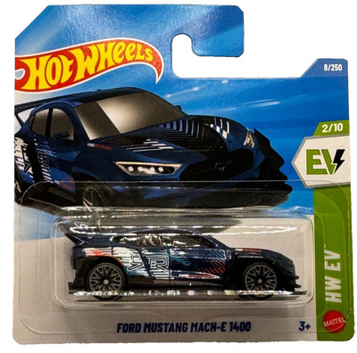 Hot Wheels Ford Mustang Mach-E-1400 blau HW EV Nummer 8 neu und ungeöffnet