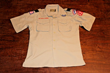 Boy Scouts of America BSA Youth Shirt Tan Large Vented Poly Microfiber Soft
