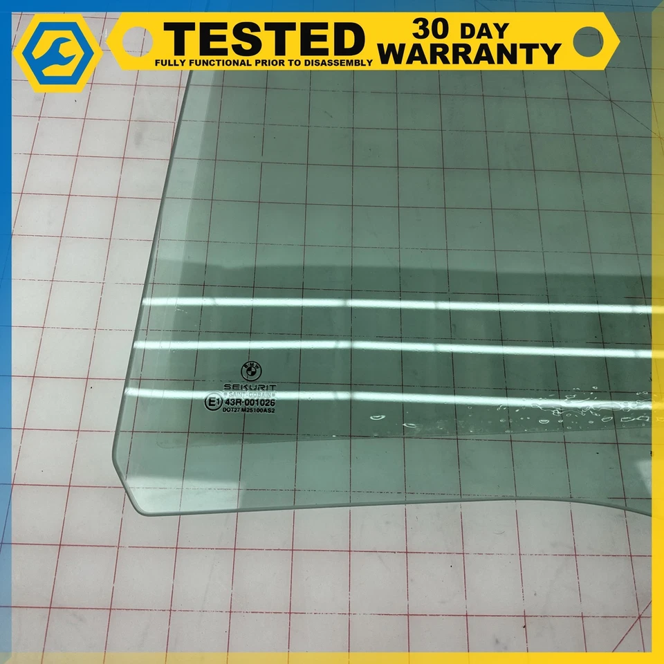 95-01 BMW E38 Serie 7 PUERTA TRASERA IZQUIERDA LADO CONDUCTOR VENTANA CRISTAL OEM Foto 3 de 4