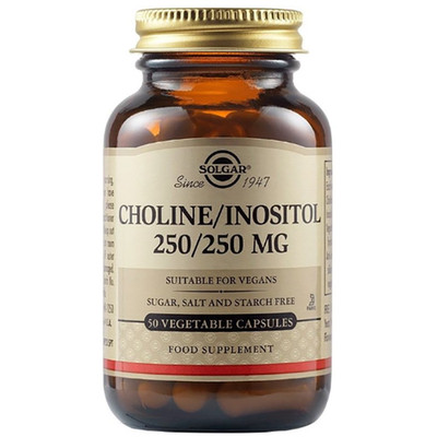 Cholin 250 mg / Inositol 250 mg 50 pflanzliche Kapseln Solgar