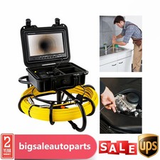 9in LCD 60M/ 200FT Pipe Inspection Pipeline Drain Sewer Waterproof Camera IP68