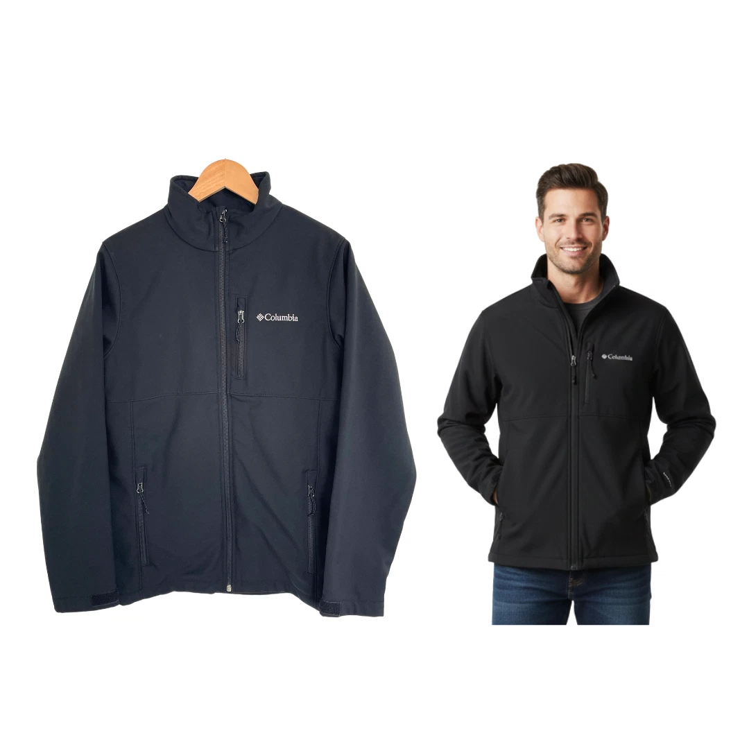 Columbia Jacket Men Small Ascender Softshell Jacket Black 1556531 Waterproof
