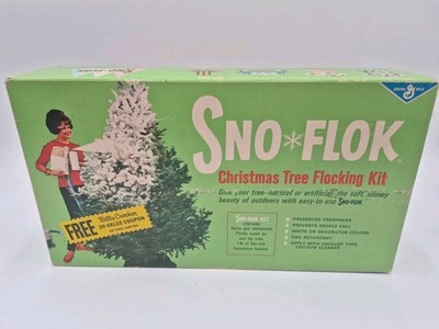 Vintage Sno Flok Christmas Tree Flocking kit 1960s Complete Unused