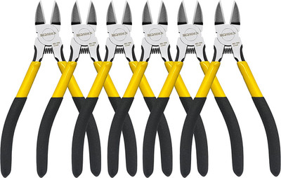Wire Cutters, 6 Pack,  6.5'' Flush Cutters Spring Loaded Pliers Side Cutting Plie