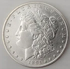 1891-S MORGAN SILVER DOLLAR IN A CURCULATED CONDITION - GOOD DETAILS - FEATHERS