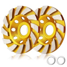 2 Pieces Diamond Cup Grinder 4 Inch Concrete Turbo Grinding Cup...