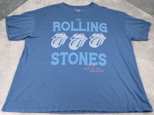 American Eagle Band Tee The Rolling Stones Adult L/XL Blue Graphic Print Rock