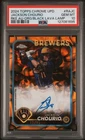 2024 Topps Chrome Jackson Chourio Orange Black Lava Lamp Auto /15 PSA 10 GEM MT
