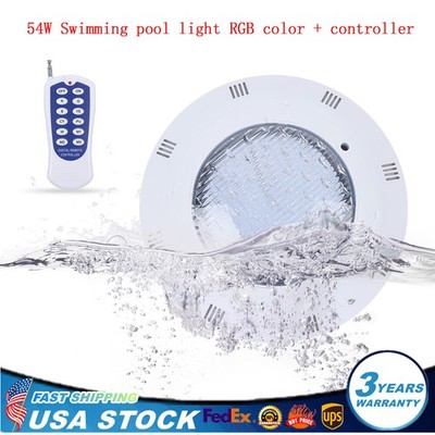 11.6in SPA LED Swimming Pool RGB Light 54W 12V MULTICOLOR with 5.9ft Cord