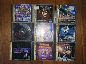 Sega Saturn Gray Console 21 Games & Ram Memory Cartridges Set Japan - Read Desc