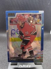 2020-21 O-Pee-Chee Platinum Hockey Sebastian Aho Blue Surge #105 Hurricanes