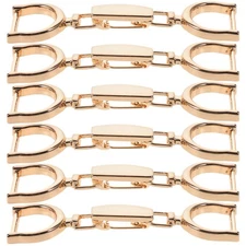 6 Pcs Alloy Chain Buckle Barrel Racing Hardware Bag Link Clip Buckles