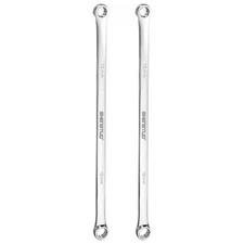 2pcs Double End Box Wrench 13 x 15mm CR-V 0 Degree Offset Extra Long Box Wrench