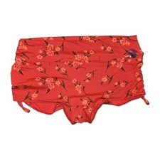 PINK  VS Gym to Swim Bikini Bottom Shorts Shortie FLORAL MULTICOLOR  SIZE L NWT