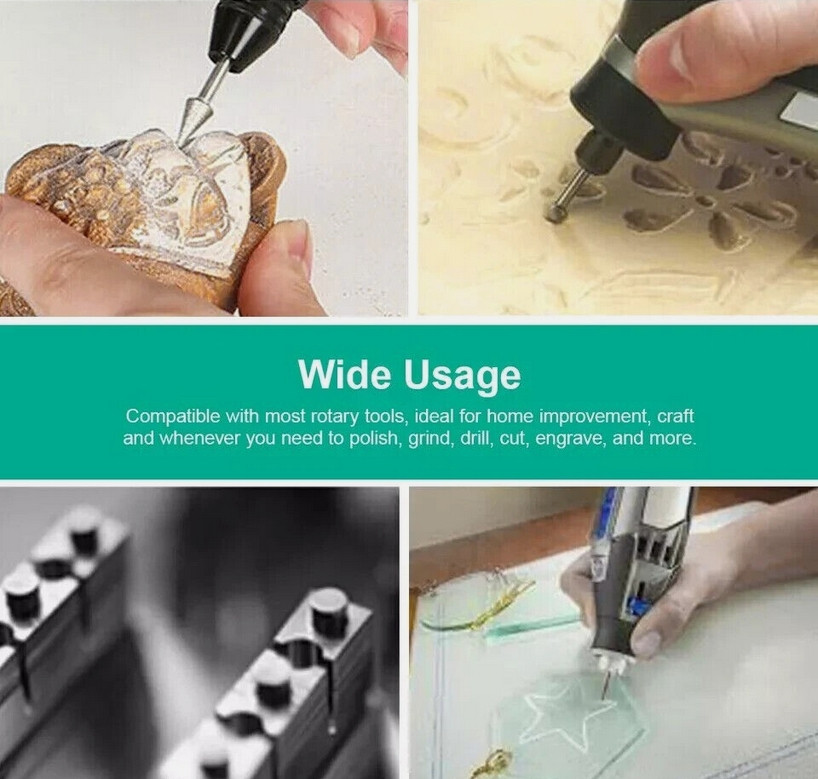 Diamond Burr Bits Drill Set Rotary Multi Tool Accessiories Kit For Dremel 90 PCS