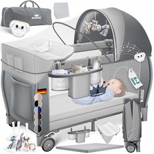 RETOURE Babybett 3in1 Kinder Baby Reisebett Kinderreisebett Kinderbett Laufstall
