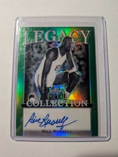 BILL RUSSELL Auto 2022 Leaf Metal Legacy Collection ON CARD COLOR MATCH # 2/9