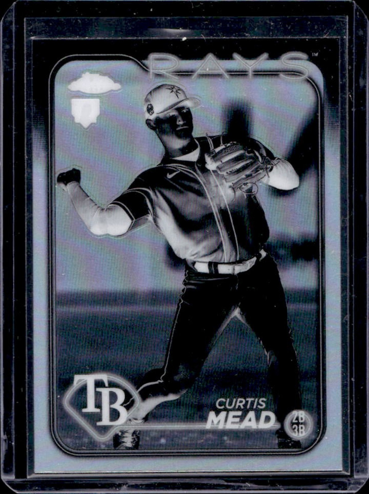 2024 Topps Chrome Curtis Mead Negative Refractor Rookie RC #209 Rays