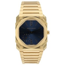 Bulgari Octo Finissimo Blue Dial 18k Yellow Gold 40mm Automatic Mens 103812