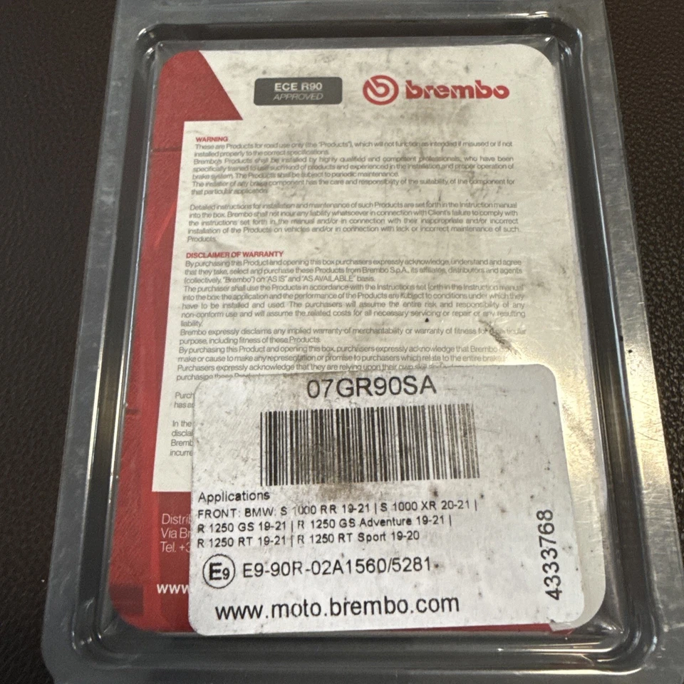 Serie Pastiglie Freno Anteriore BREMBO SA SINTE PER BMW R 1250 GS 2019 19 20 - Immagine 2 di 4