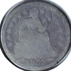 1853 ARROWS SEATED LIBERTY DIME - 90% SILVER - DLS 015