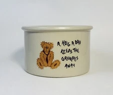 Robinson Ransbottom Pottery RRP Roseville Ohio Stoneware Painted Crock 1 Qt Low