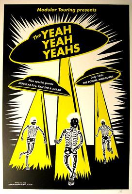 YEAH YEAH YEAHS KUNSTDRUCK JAZZ FELDY ART PRINT POSTER THE FORUM MELBOURNE 2006