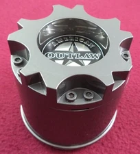 American Outlaw Wheels Gloss Gray Custom Wheel Center Cap # BC-893B (1) USED