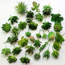 UK Artificial Flower Succulent Plant Fake Mini Vivid Lotus Home Garden Supply
