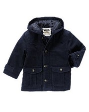 Gymboree Woodland Party Navy Corduroy Hooded Coat Jacket Boys 2T 3T NEW NWT