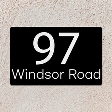 Personalised Metal House Number Plaques Custom Door Numbers Address Signs Plate