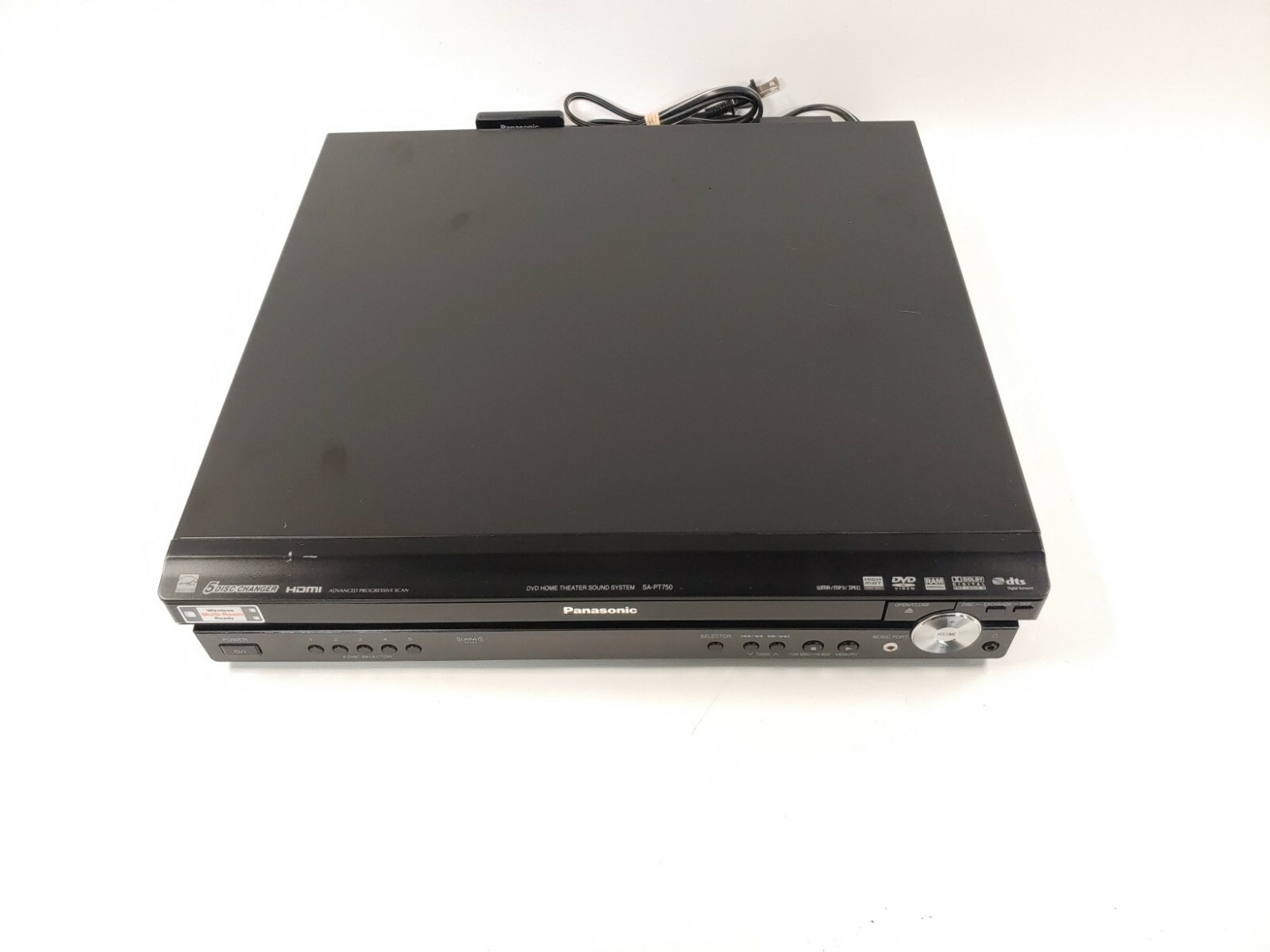 Panasonic SAPT750 DVD Home Theater Sound System HDMI 5 Disc Changer