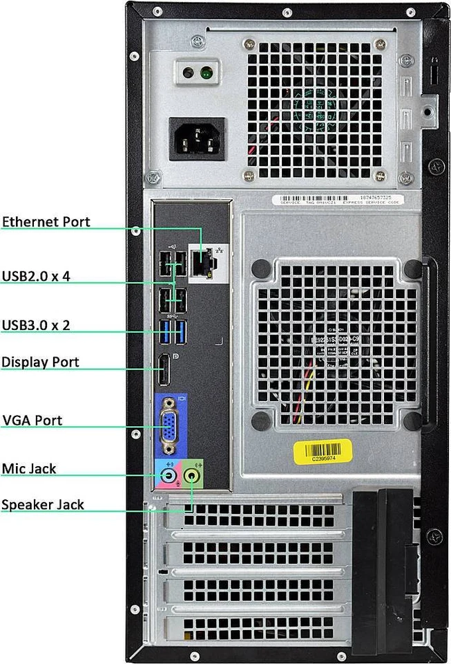 WINDOWS 10 PC Dell Desktop Computer PC i5-4570 16GB RAM SSD 2TB HDMI DP Office21 - Image 3 of 4