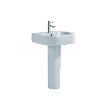 Colonna Porta Lavabo In Ceramica JASMINE LINPHA - Altezza 65 Cm, Design Classico Per Bagno