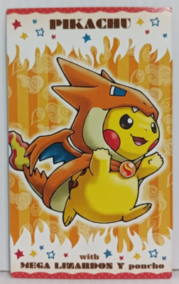 Charizard Pikachu Mega Lizardon Y Poncho Pokemon Card Center Rare