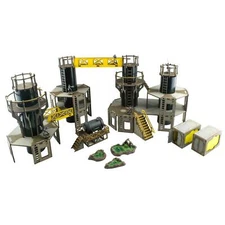 WWG Industry of War Refinery 1 & 2 – Pre-Painted – Wargaming Terrain Model